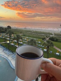 My morning coffee along with the sun rise