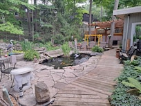 Outdoor koi pond