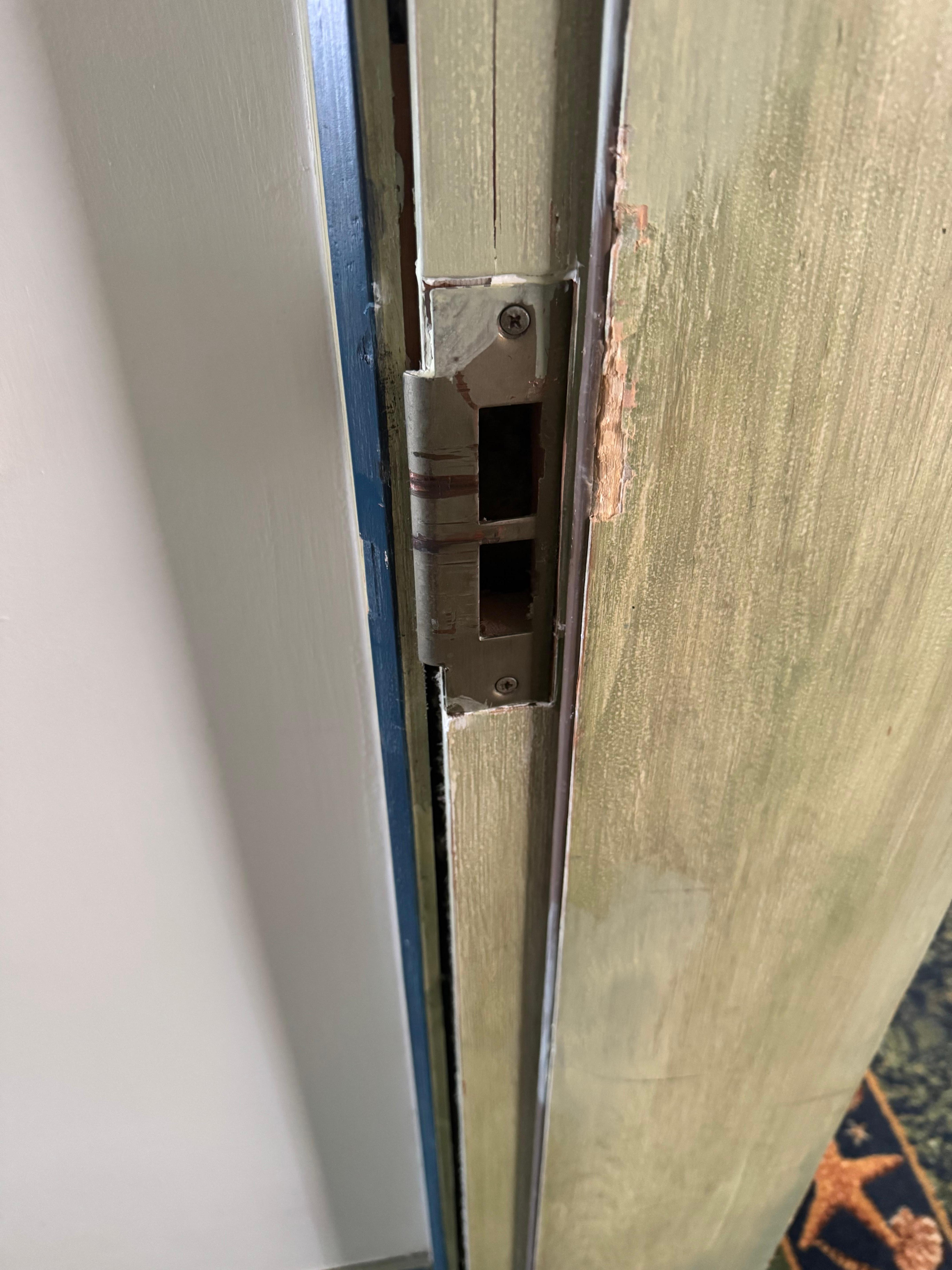 Looks someone tried breaking in.