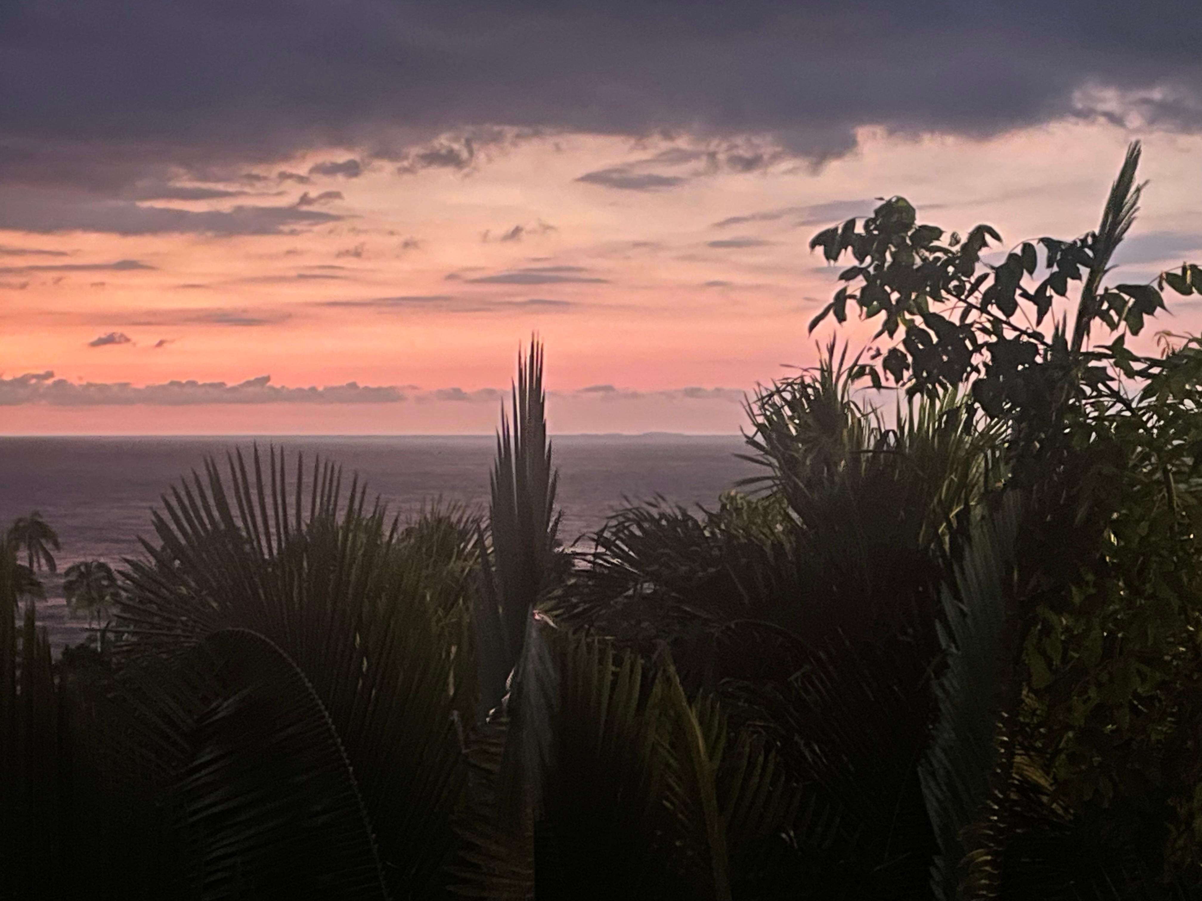 One of the many breathtaking sunsets off the bedroom balcony. 