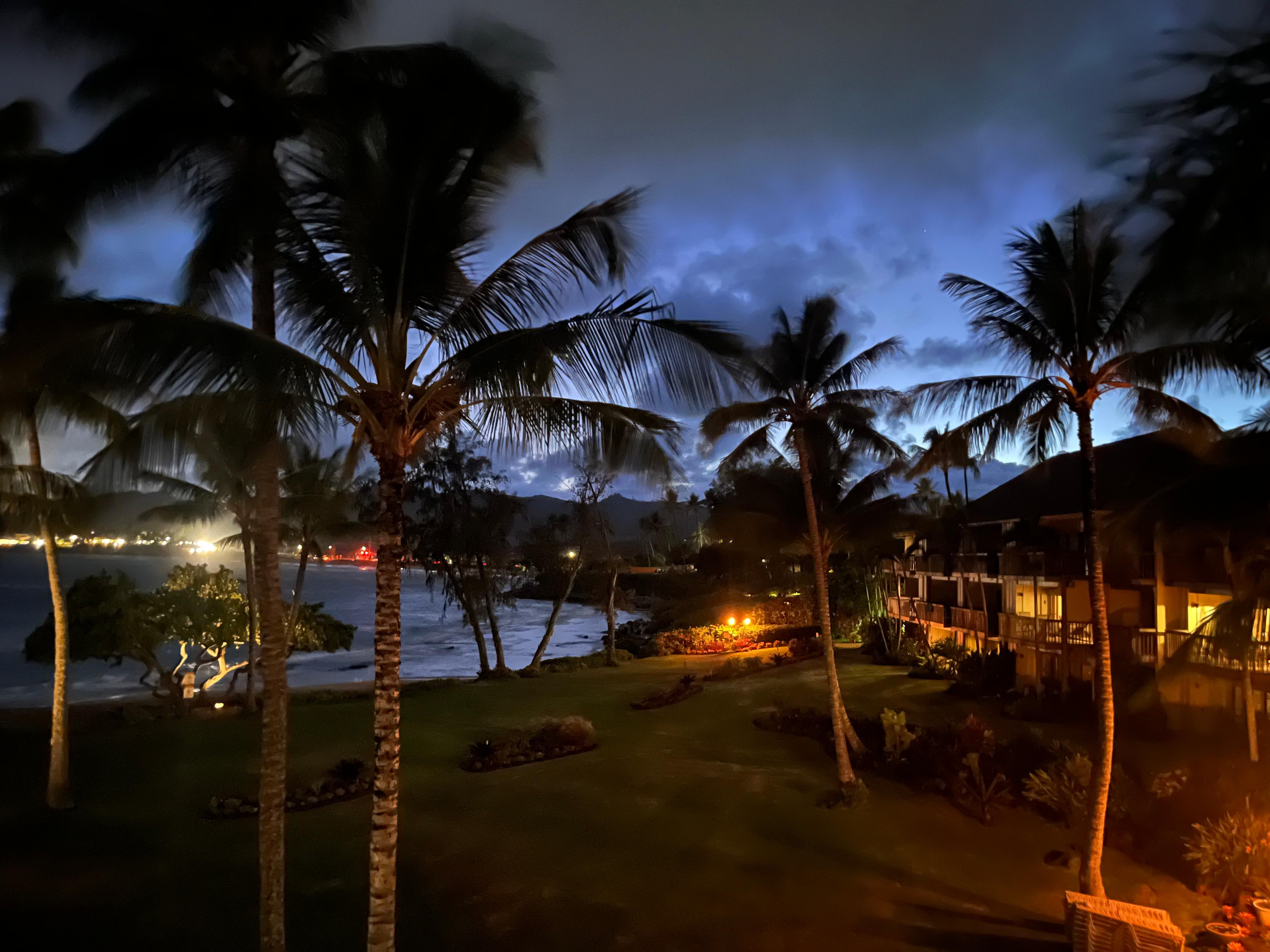 View from the deck after sunset.
