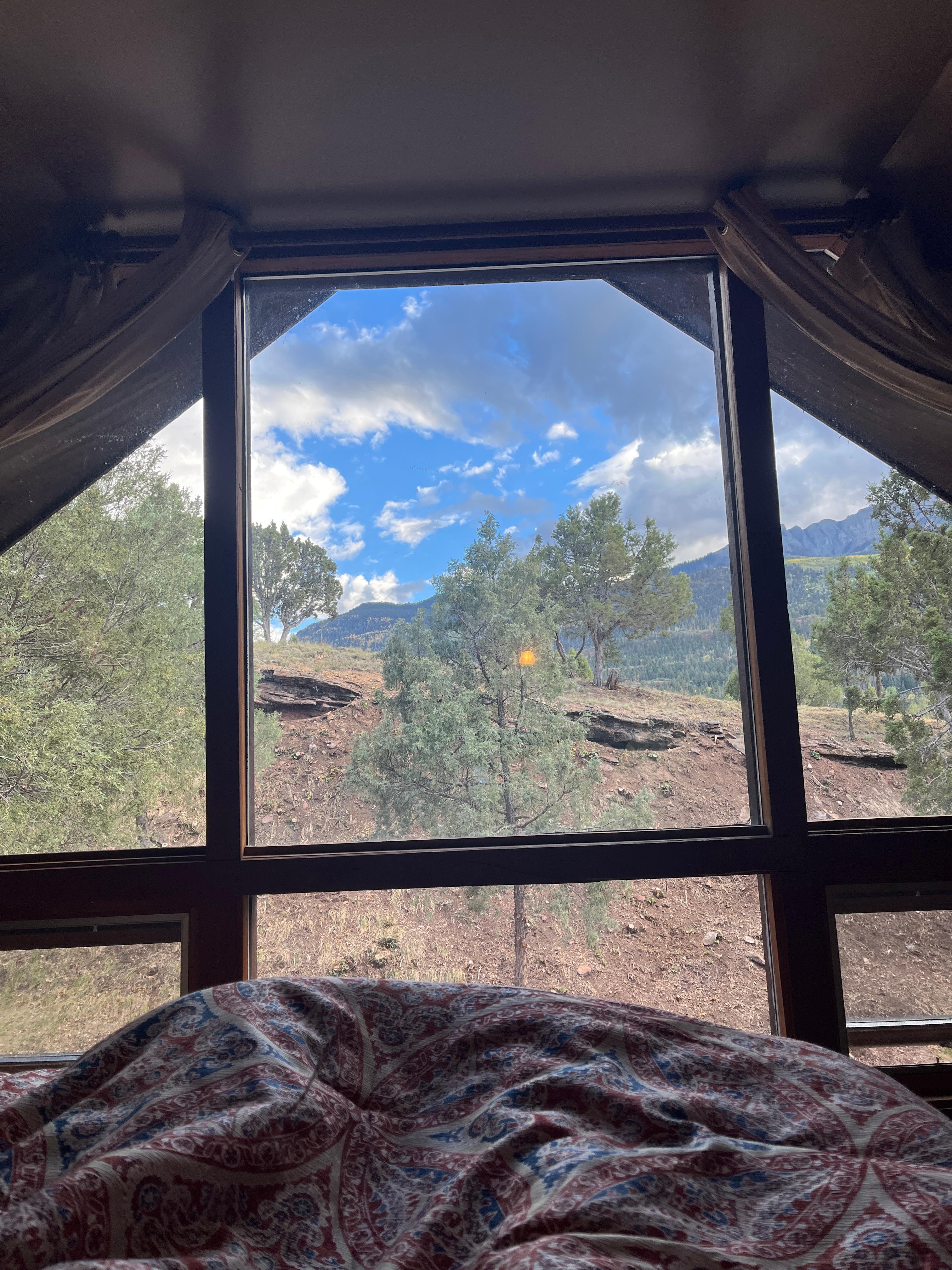 View out bedroom window.