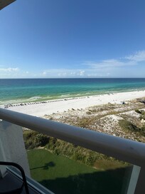 Beautiful white sand and clear blue water