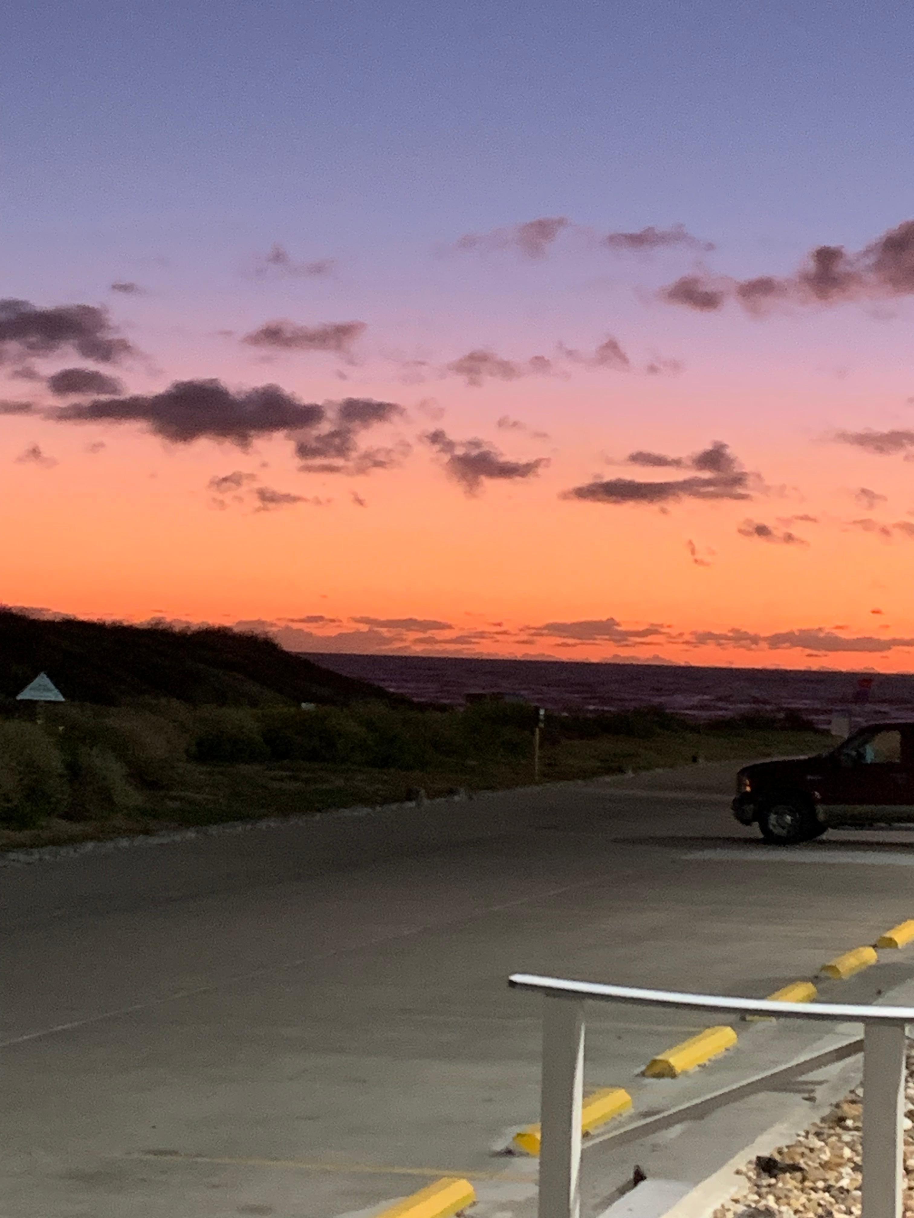 Sunrise taken outside the unit. 