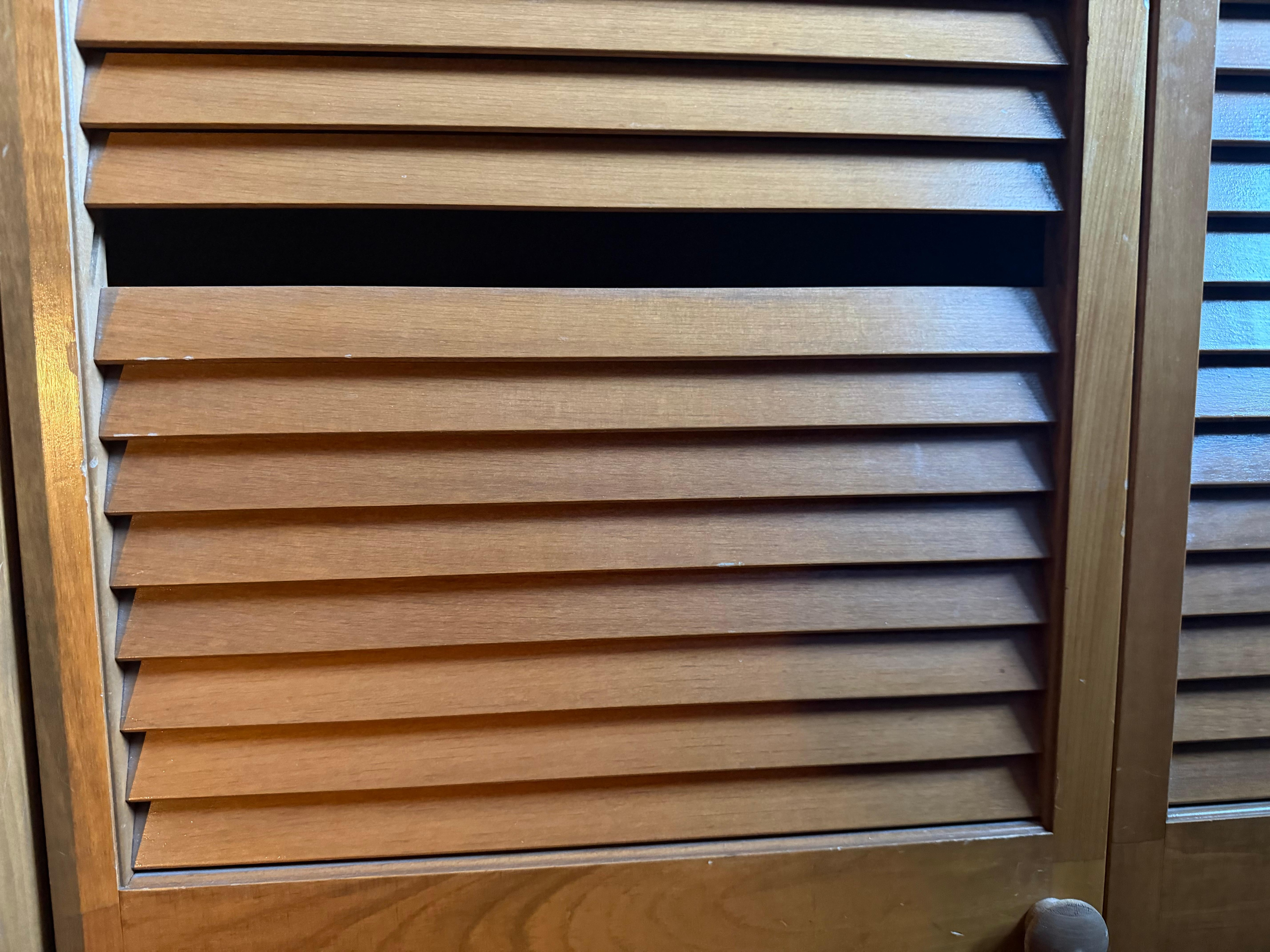 Damaged closet door in one of the rooms