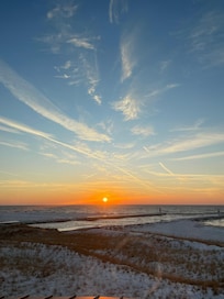 Spectacular sunset on Lake Michigan.