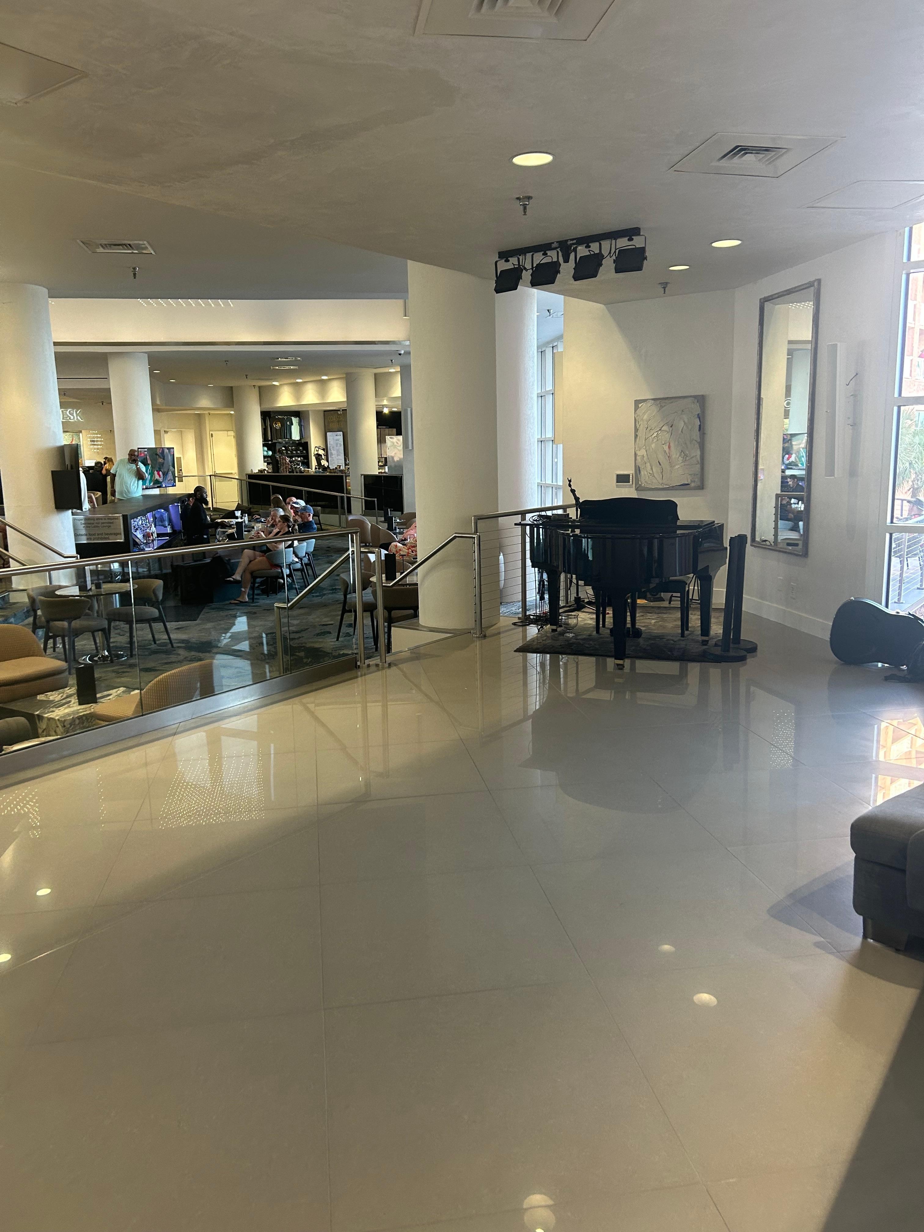 Piano Bar with live music is very nice . 