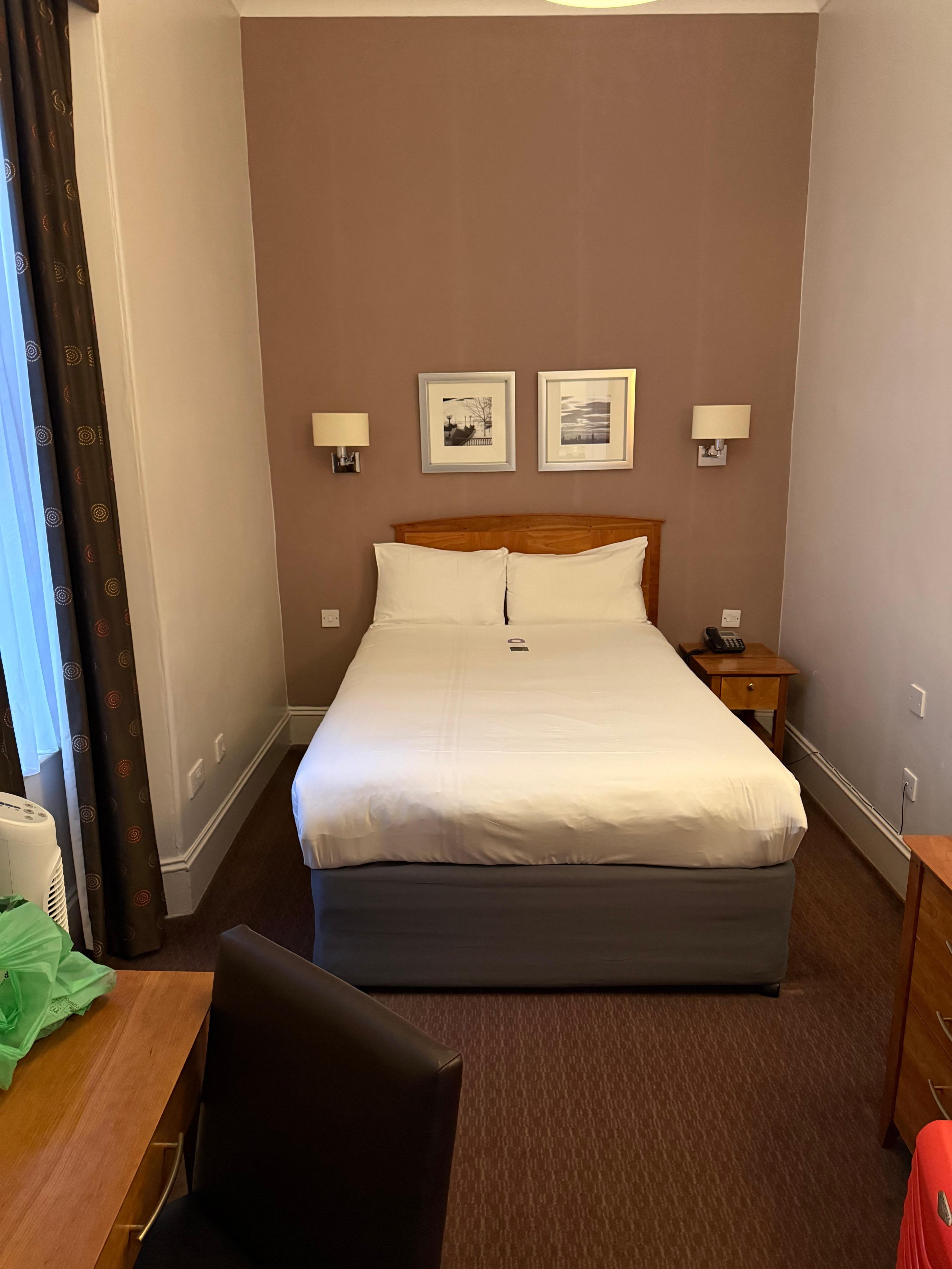 Not pictured the foot wide window that didn’t open and let in no natural light. 