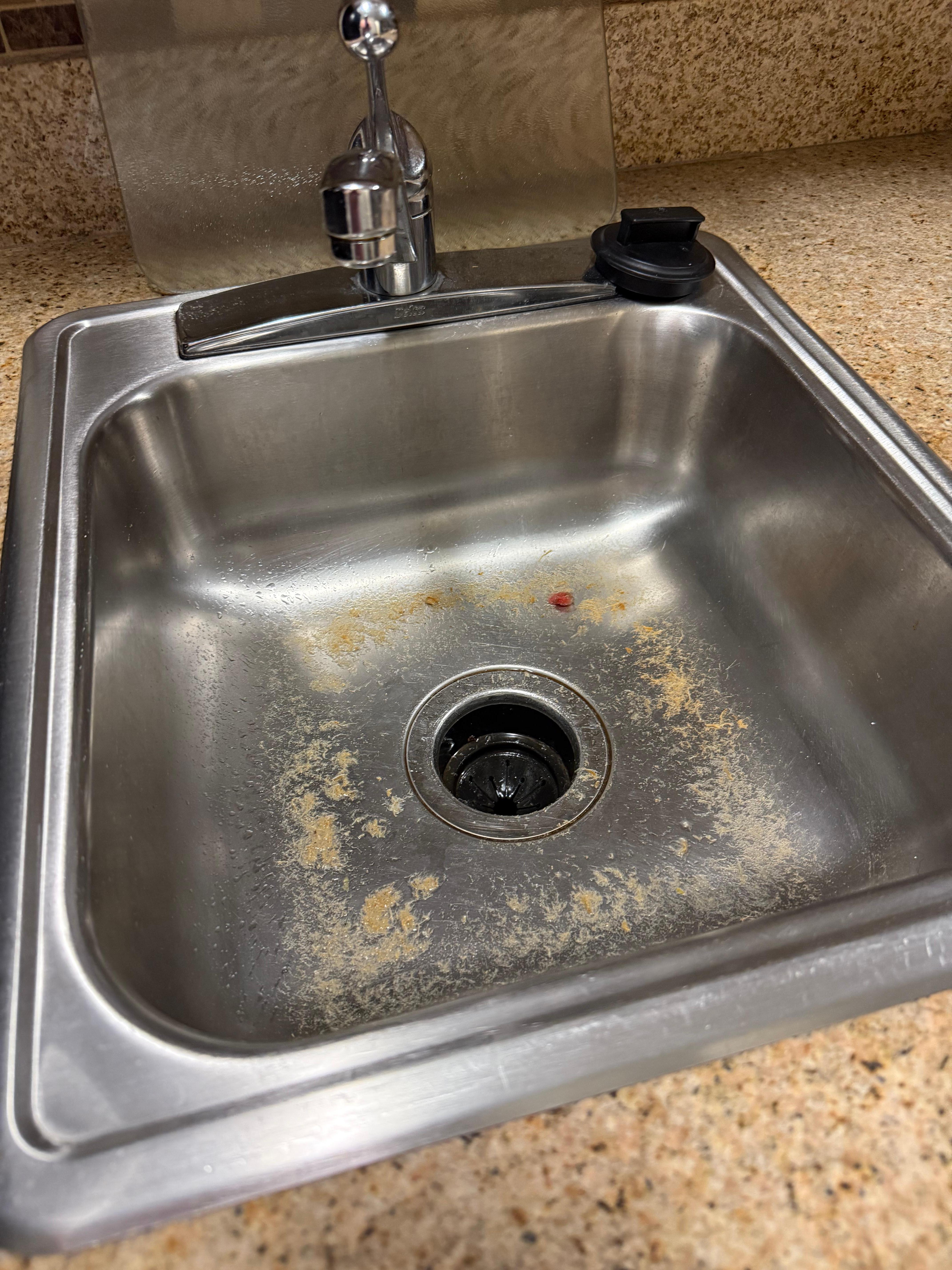 Looks like vomit in the sink