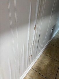 Wall damage in kitchen