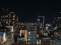 View from room at night