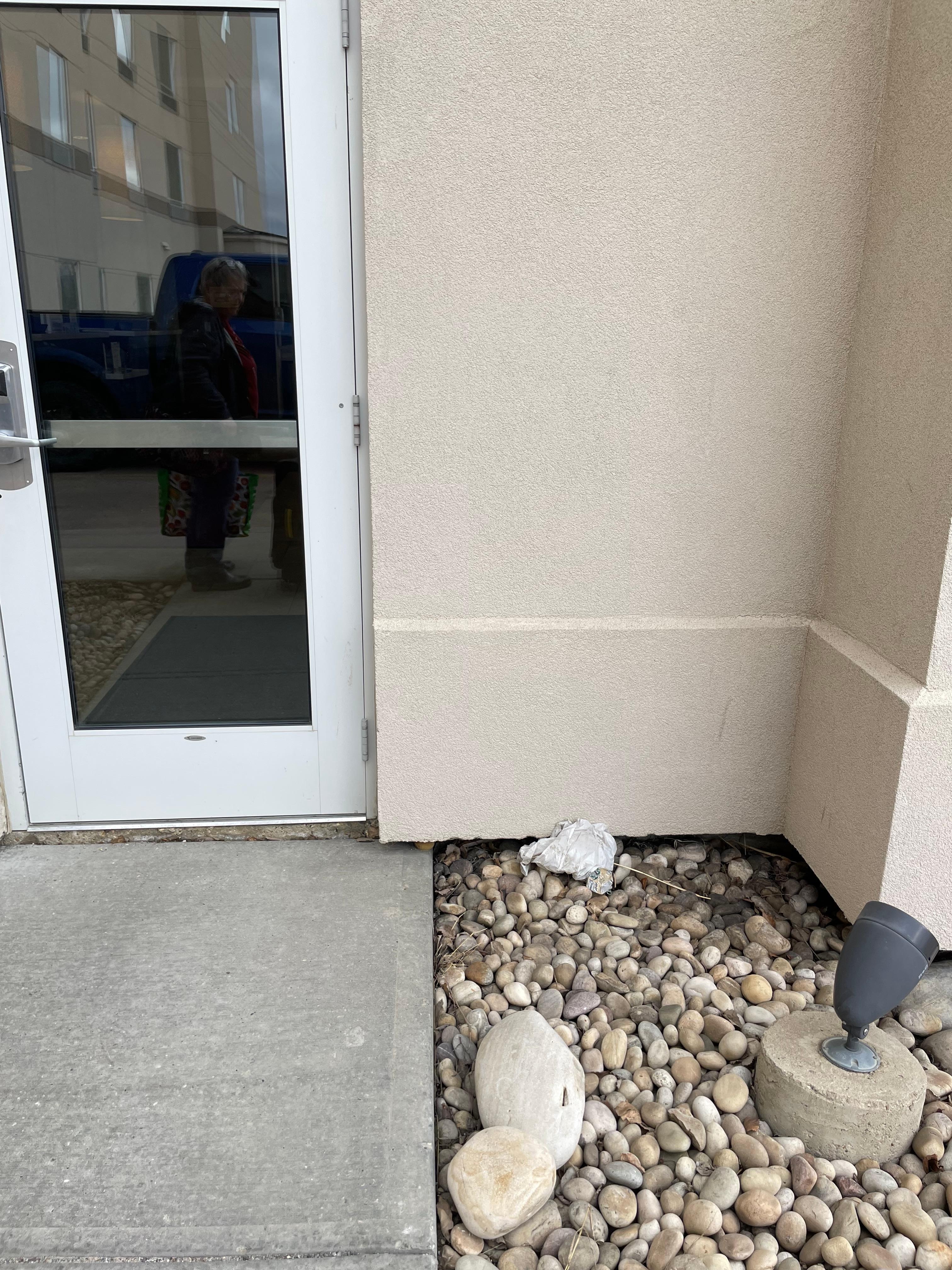 Garbage next to the door for the 3 days we were there   