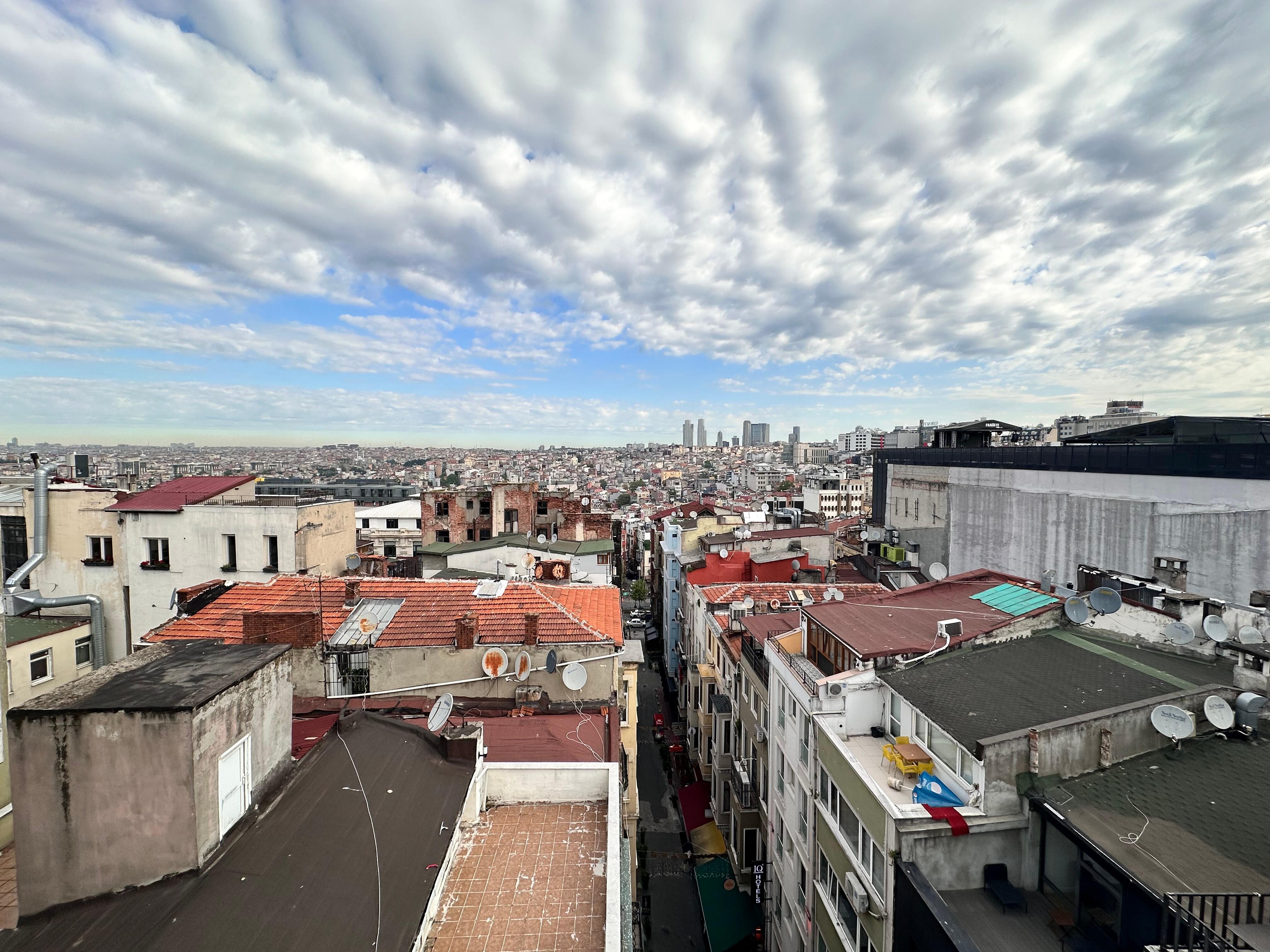 View from terrace where breakfast is served daily.
