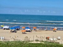 Beach view from property.