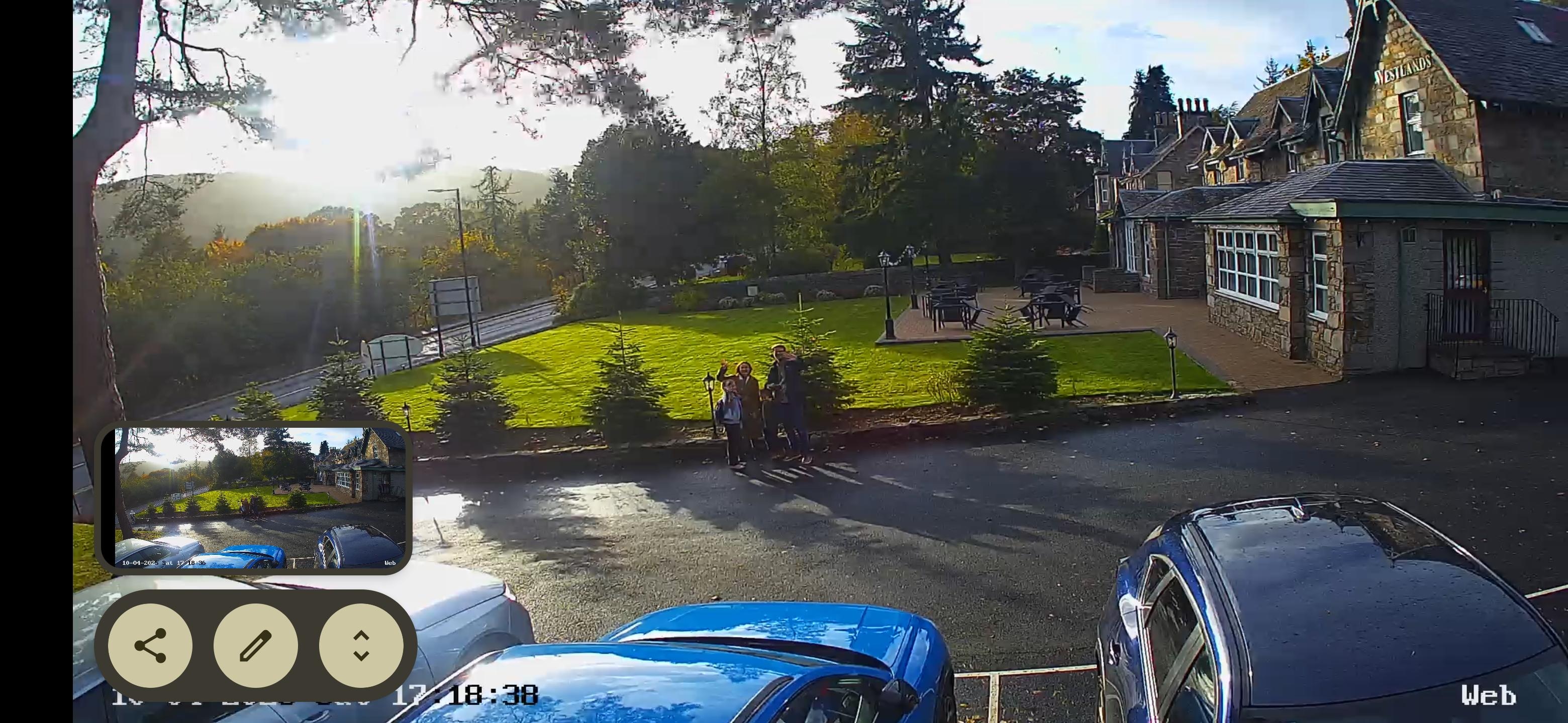 We got a selfie outside the hotel on their Live online camera, the kids loved it!