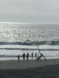 watching part of our group from the deck near sunset