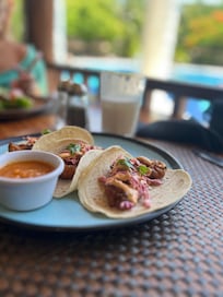 First meal upon arrival.