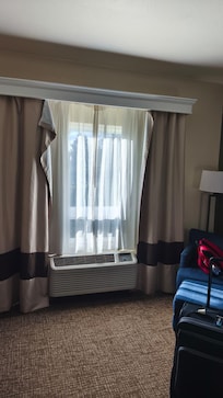 the broken curtain in the first room we step in. The staff refused to change a room for us as we booked through the third party site.