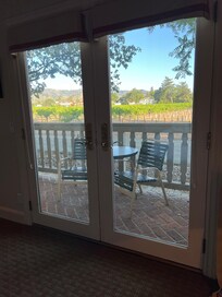 Patio area outside of bedroom.