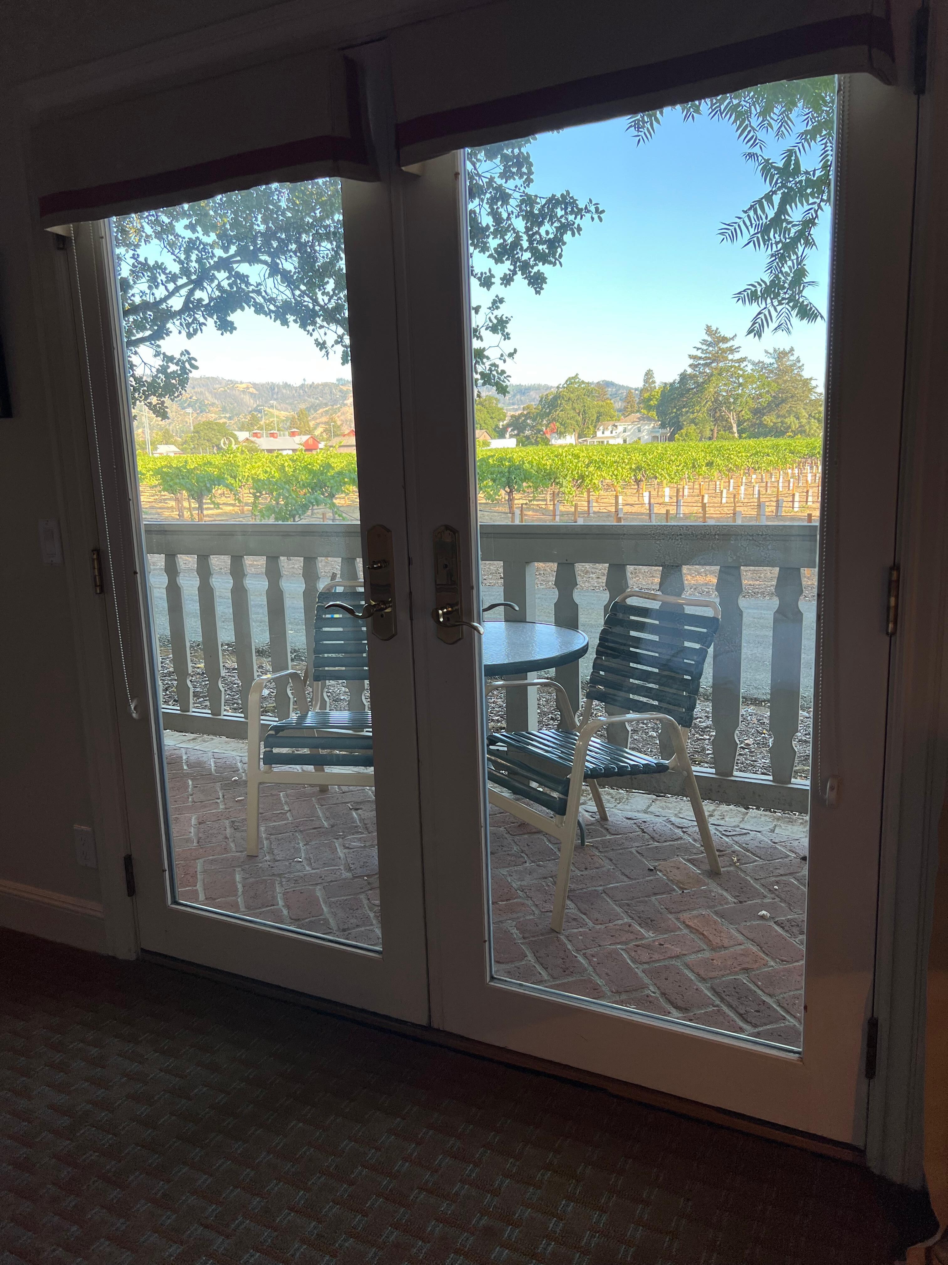 Patio area outside of bedroom.