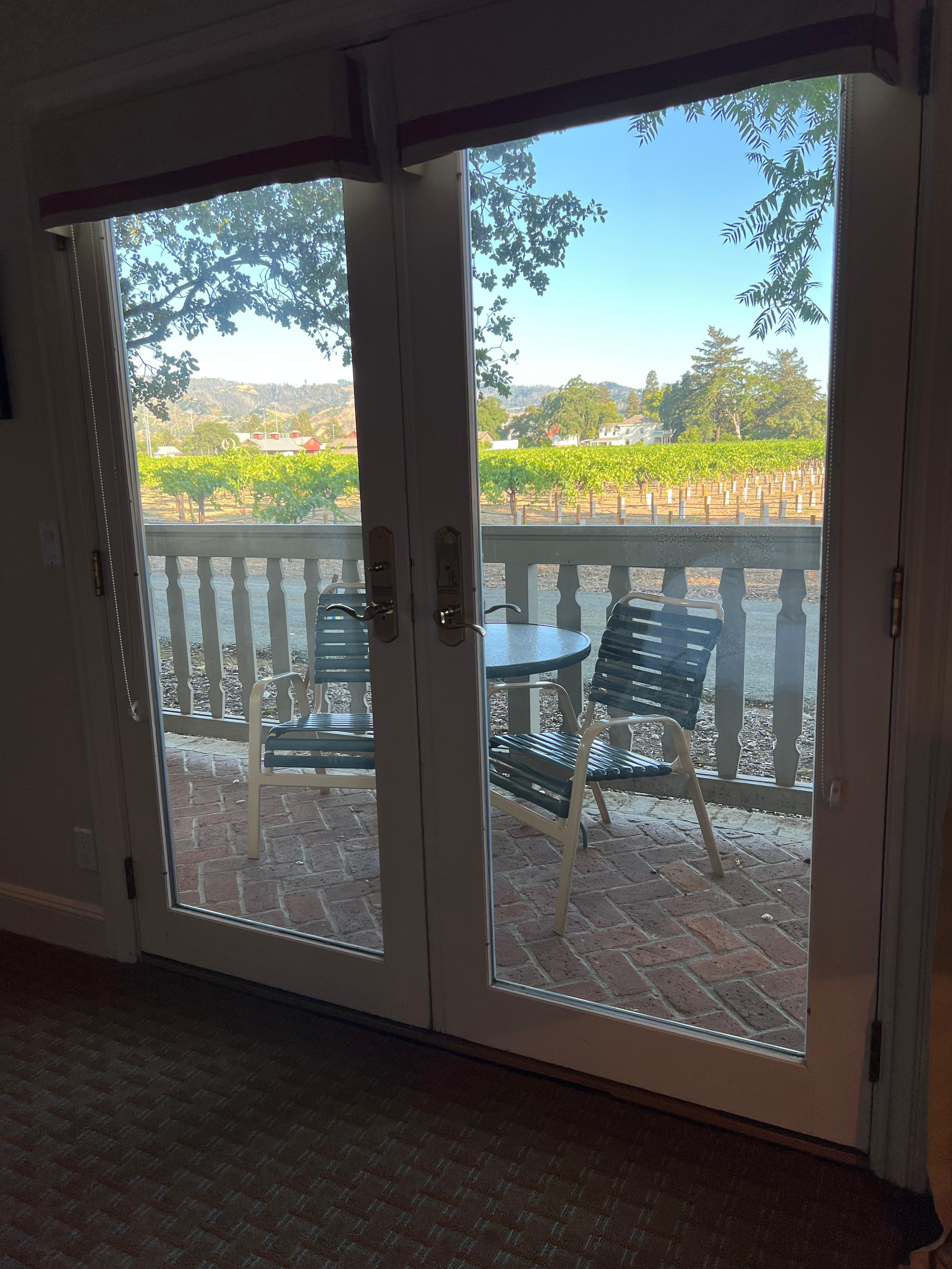 Patio area outside of bedroom.