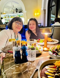 On my left is my other daughter-in-law Reina Stickney