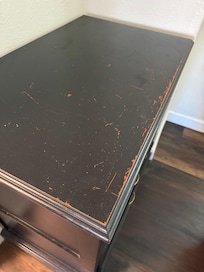 Scratched and sticky furniture and night stand :(