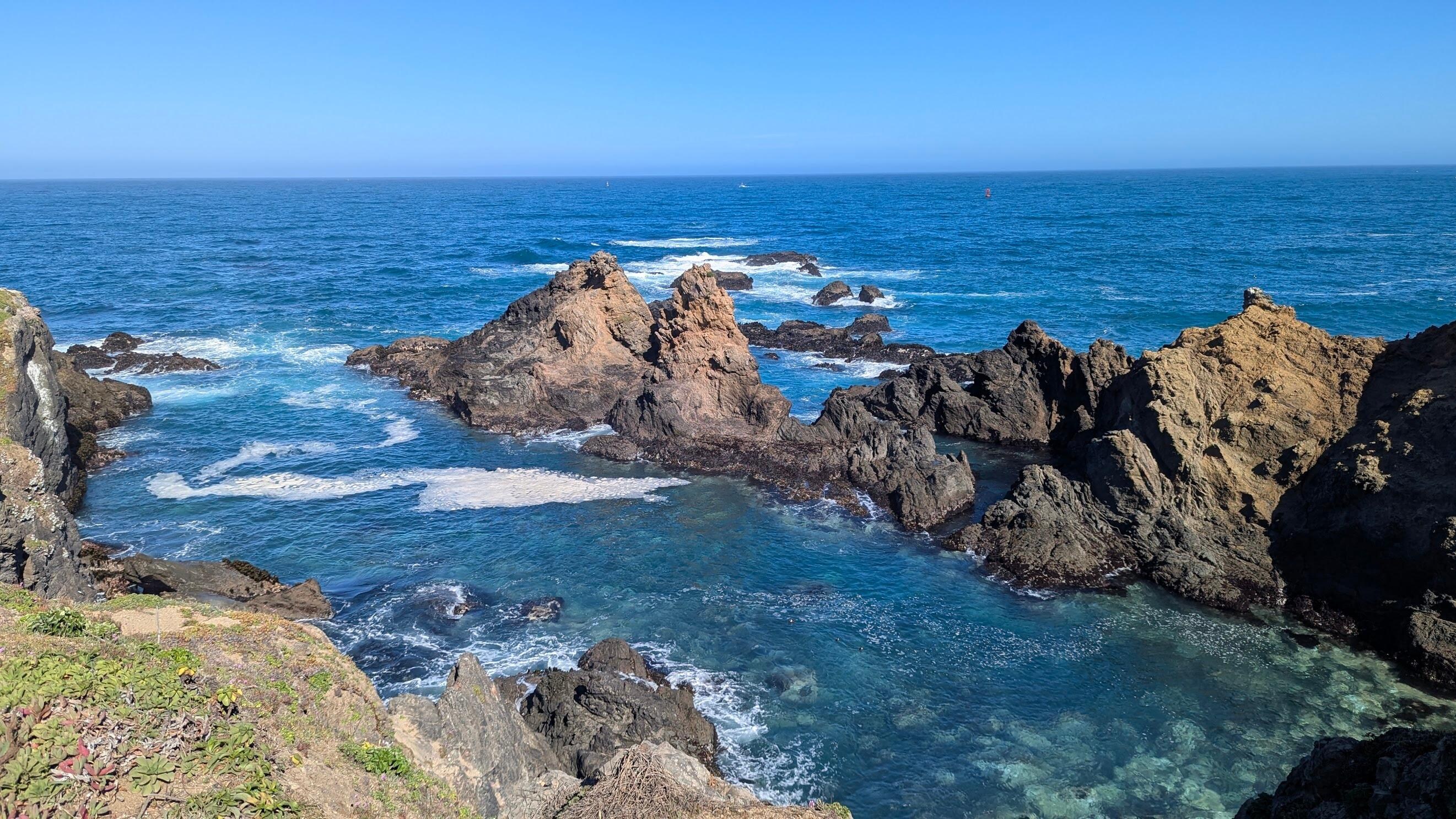 Coastal view on bluff across from house
