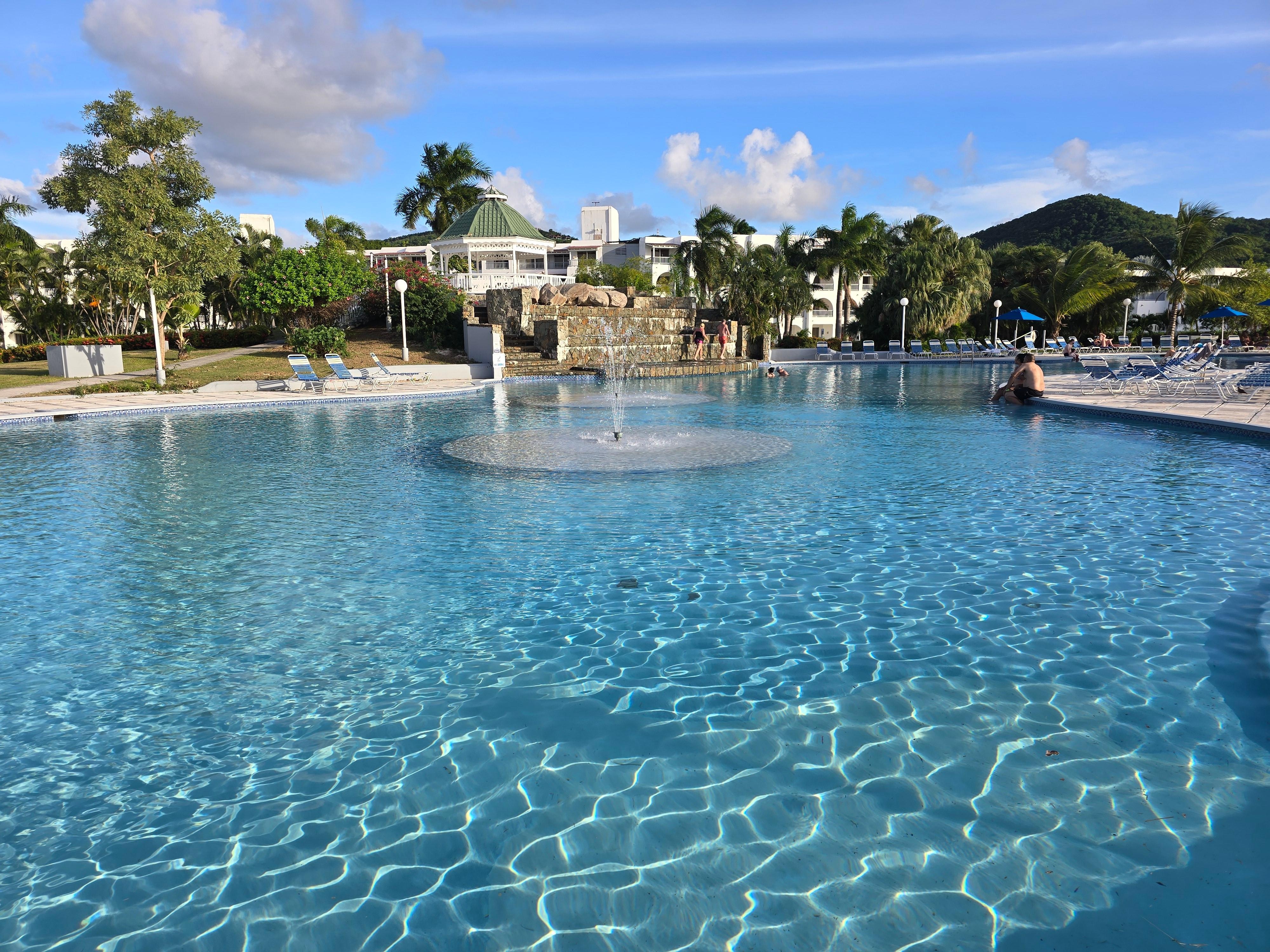 The larger of the two pools