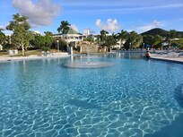 The larger of the two pools