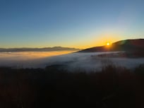 Cloud inversion one morning.