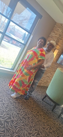 My husband William Jackson and myself in the Lobby after breakfast.