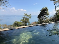 Lake view from the pool.