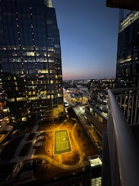 Night view from our balcony looking toward Broadway.