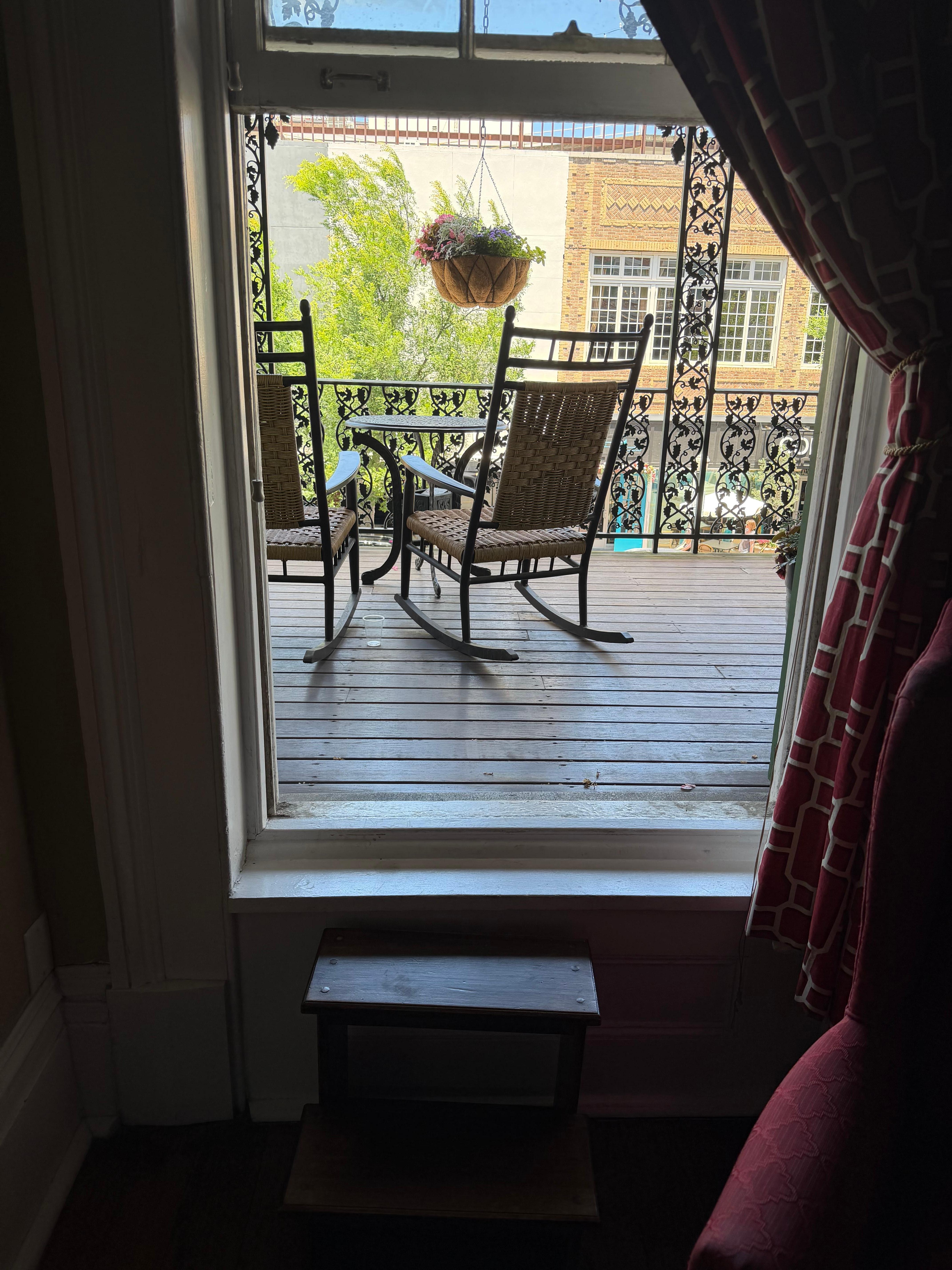 Entrance to balcony from room