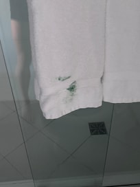 Marks on bathroom towel
