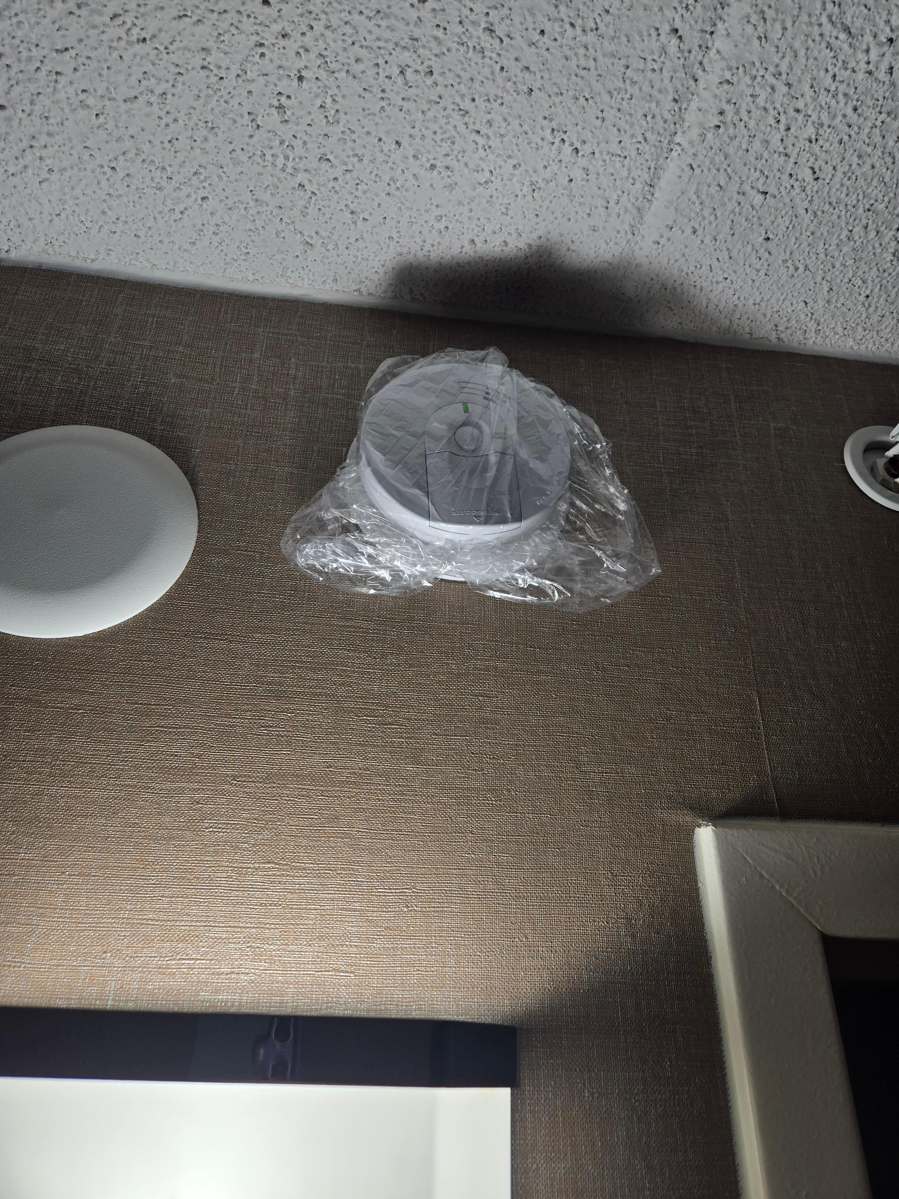 I did a walk through when I came in and noticed this, I brought it up to the guy at the front desk, he took a picture of it from my phone...they never removed it and it was still there when I left.