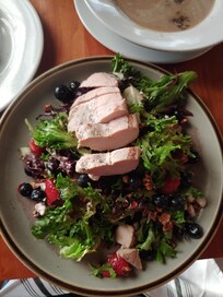 Had dinner at the Herringbone Restaurant. This building was the old ice house and the original architecture remains.