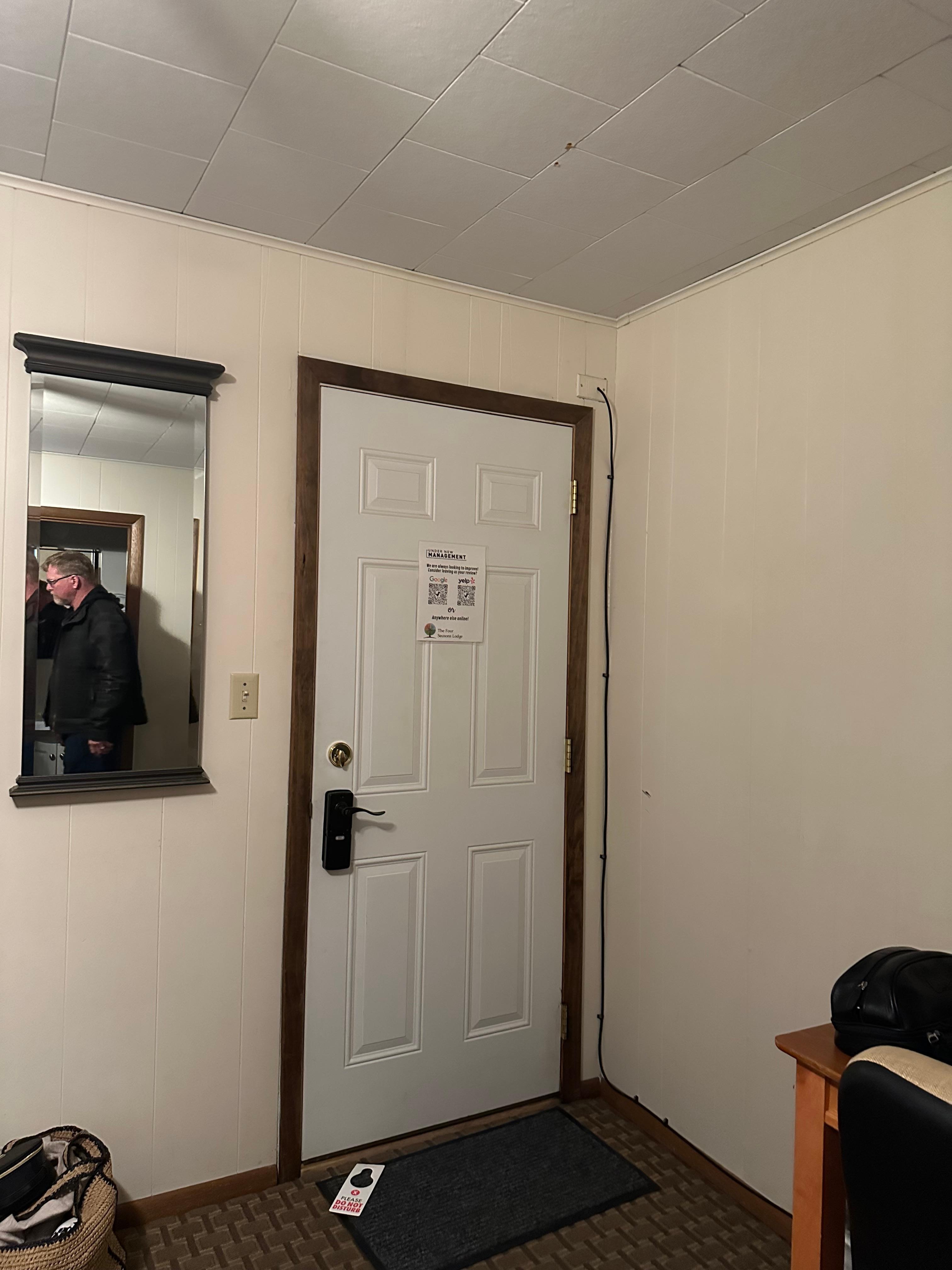 wires run down the wall 