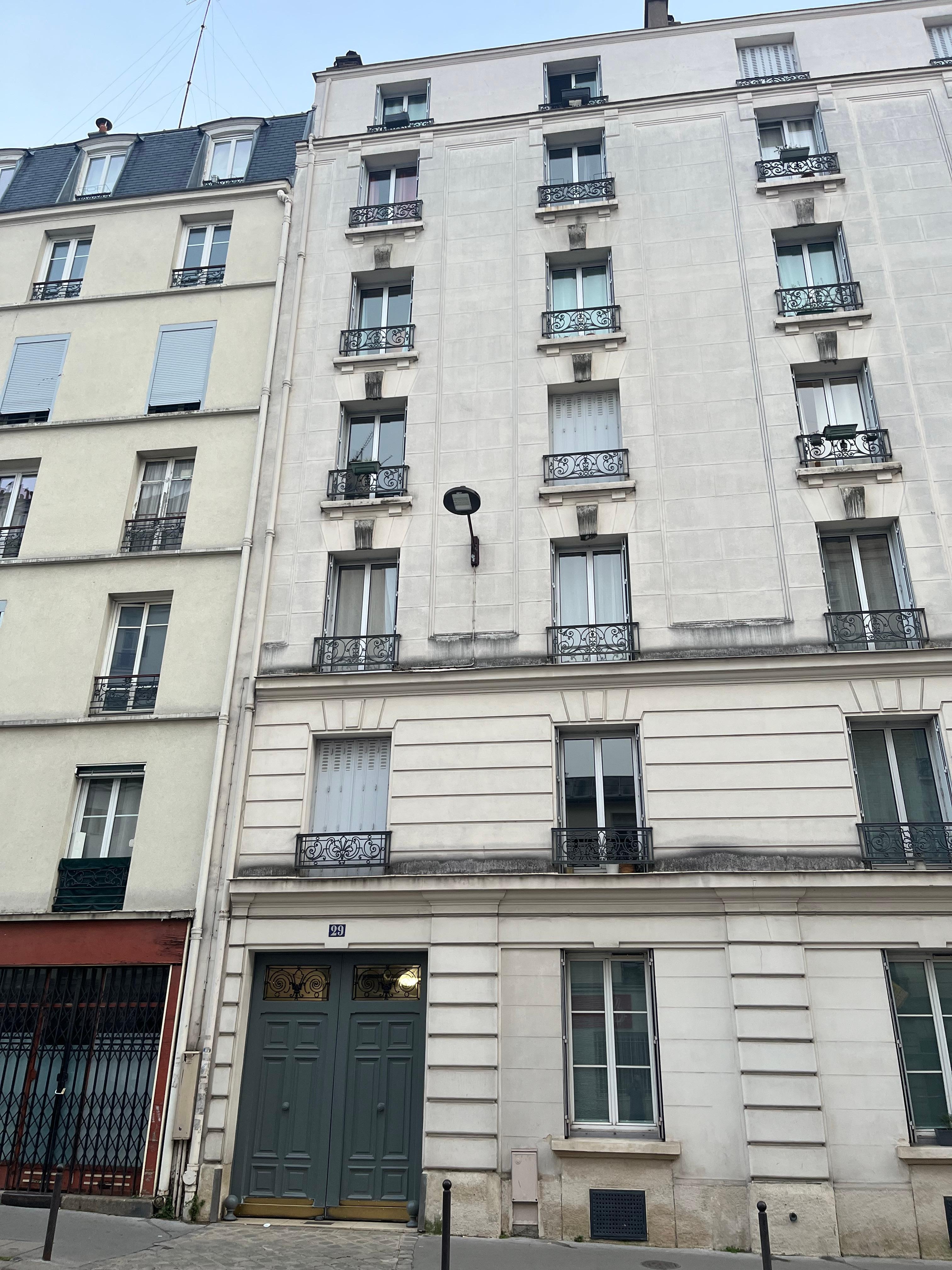 Outside of the front of the building 