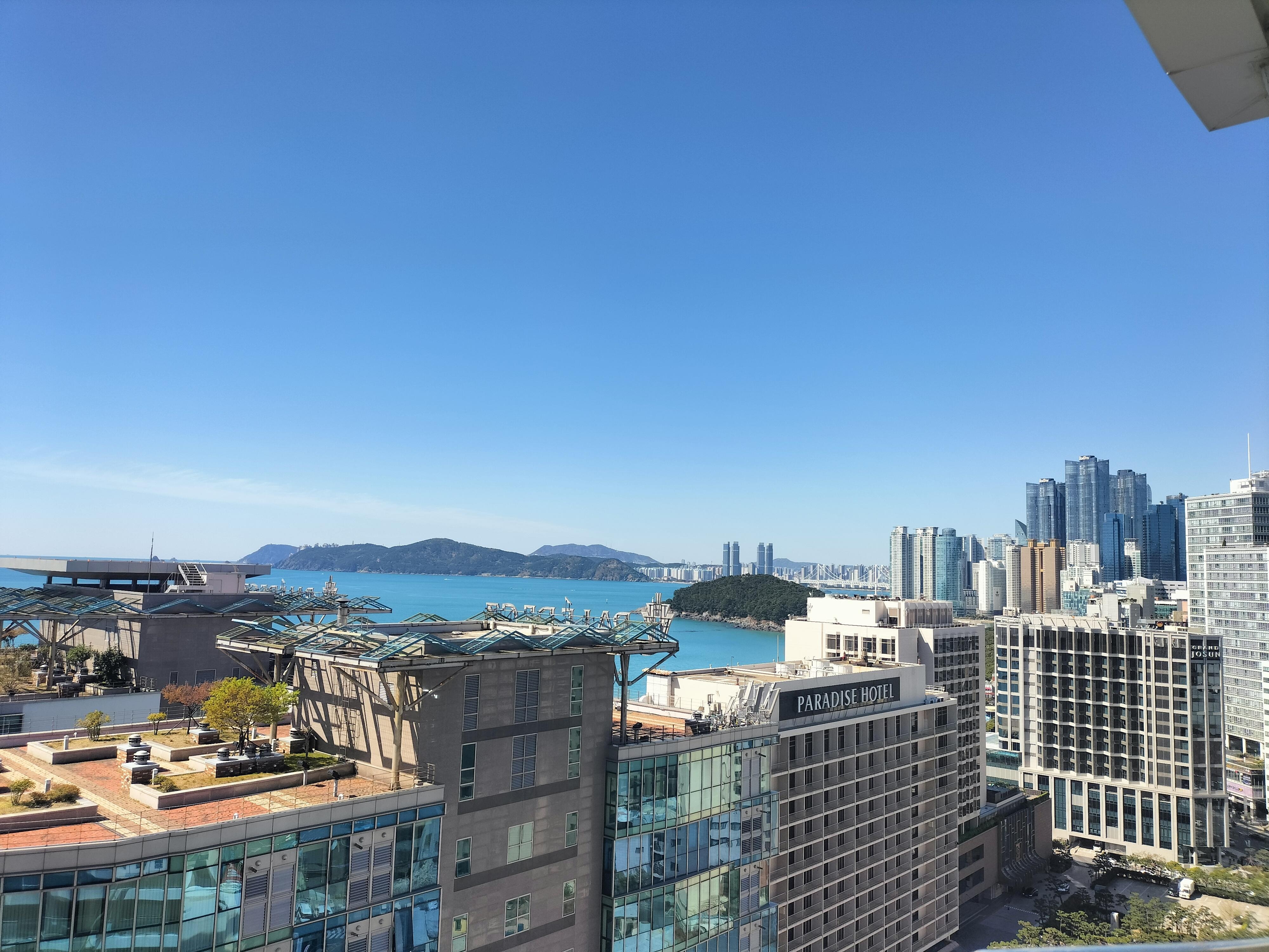 Standing on the balcony