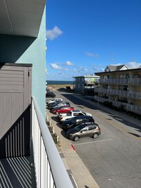 View of the waves from the deck - awesome ocean breeze.