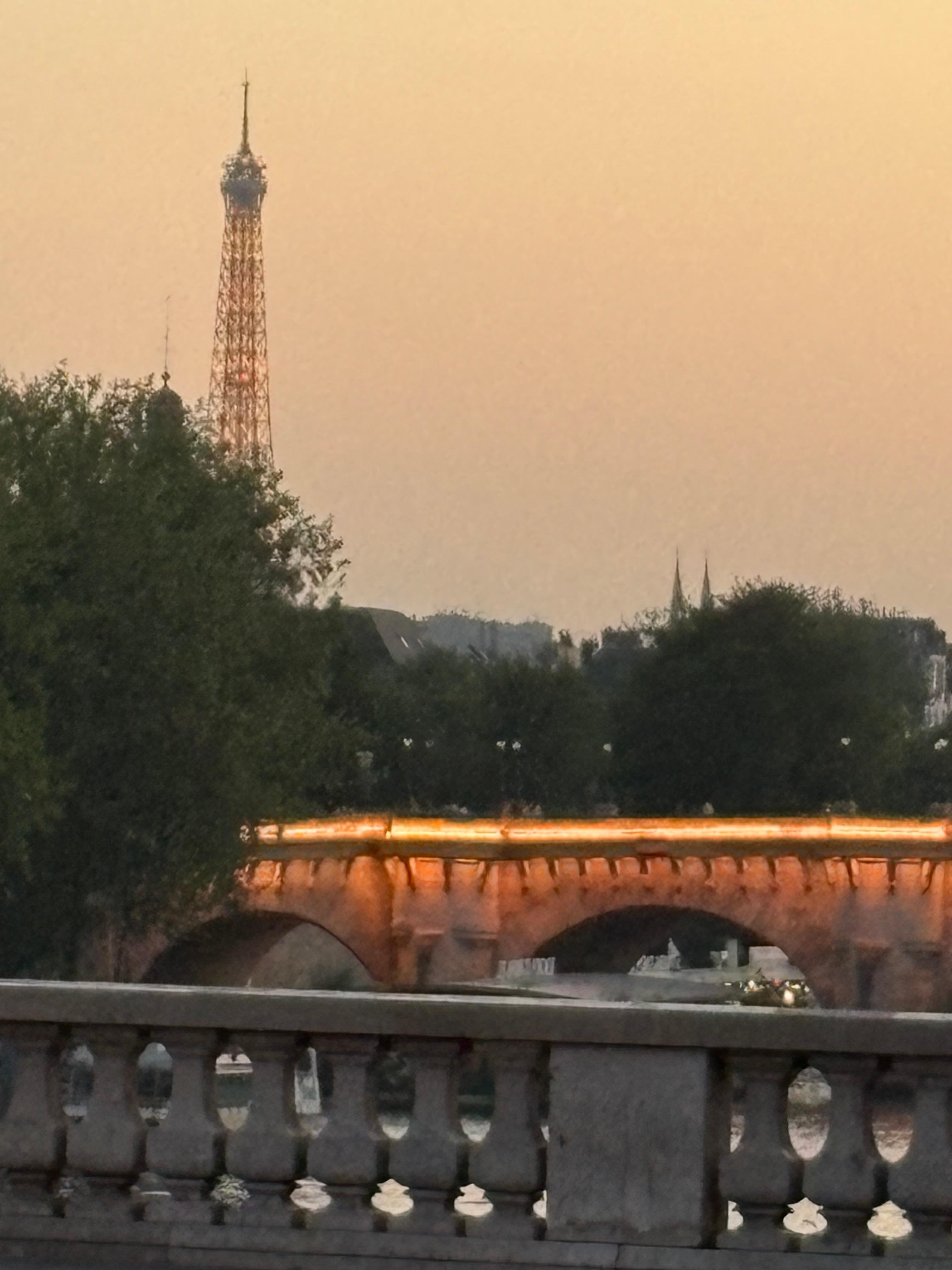 River Seine and Eiffel Tower in the distance 