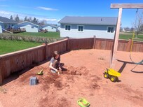 First encounter with red PEI dirt!
