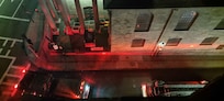 Fire trucks arriving at the hotel