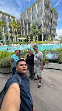 The pool area