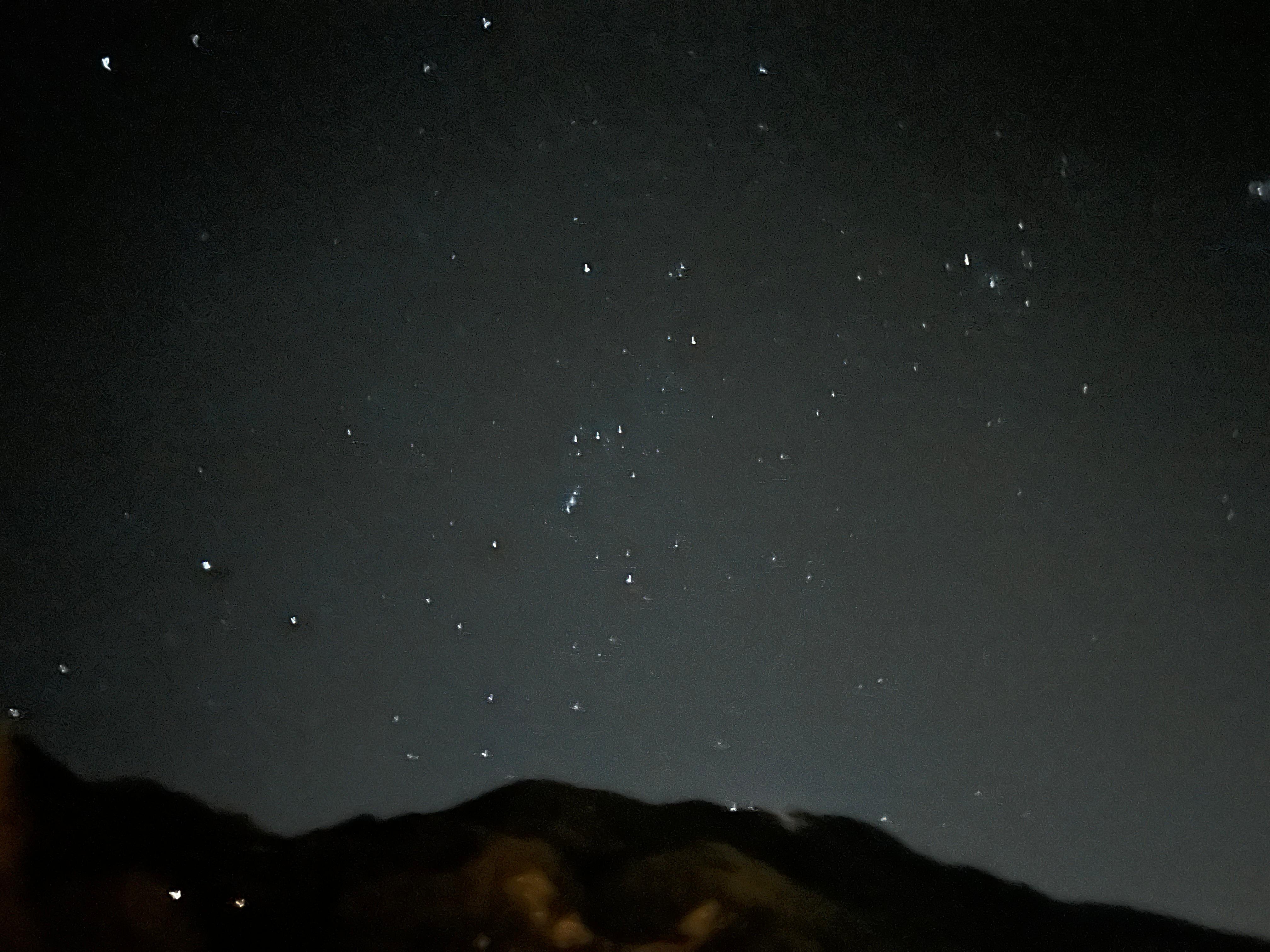 Nighttime view from the balcony