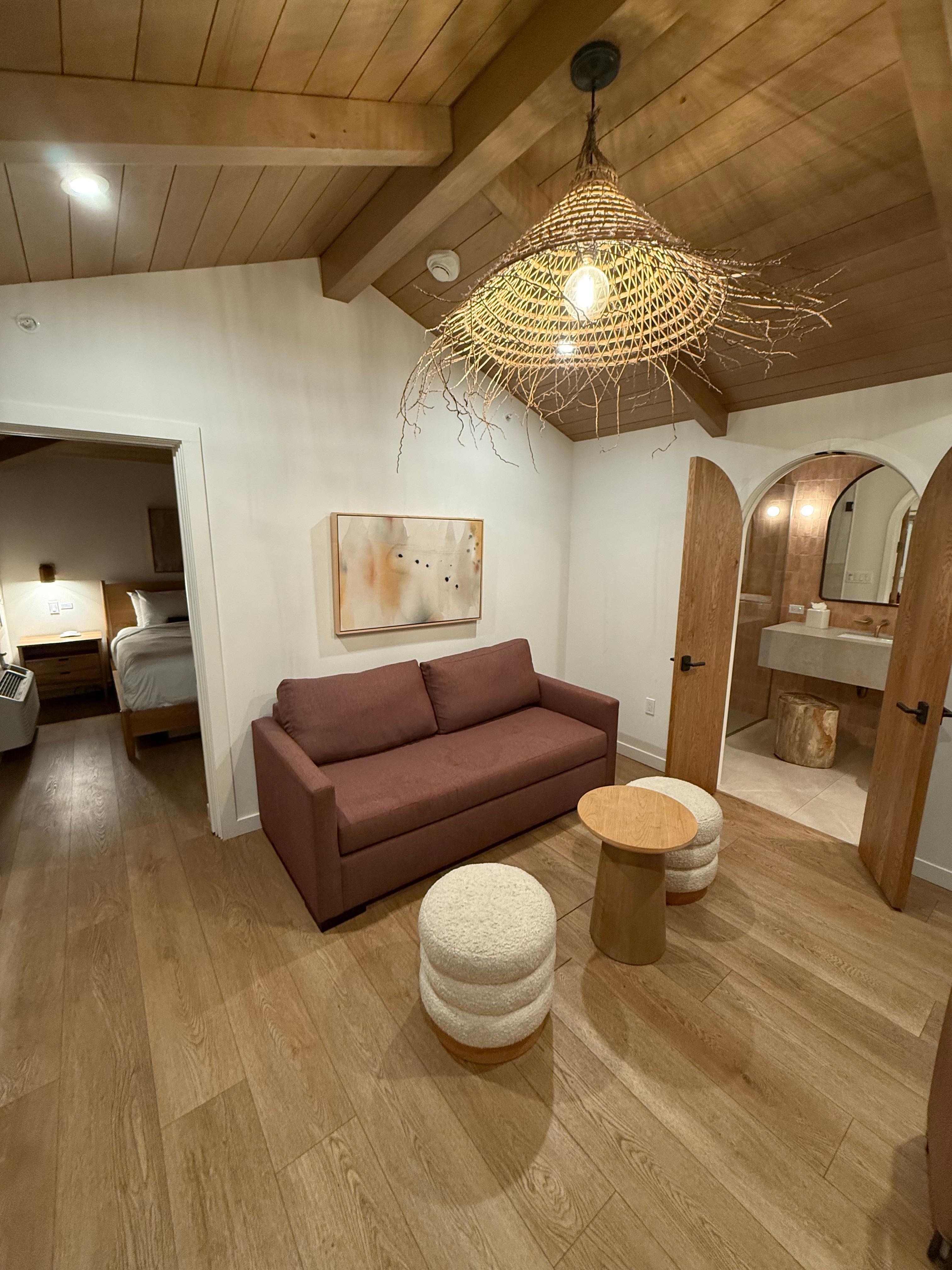 Living area with access to second bathroom 