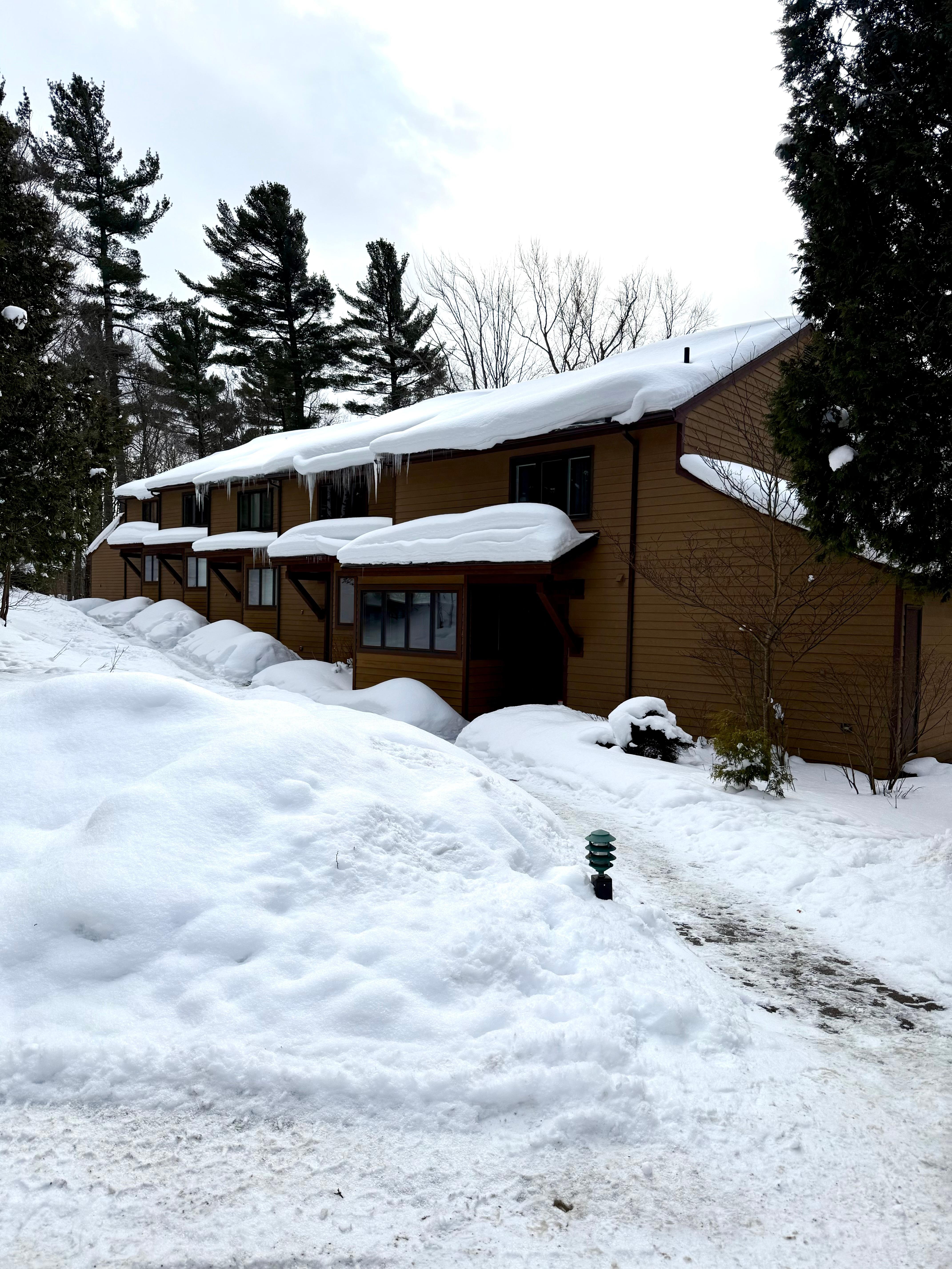 Don’t be afraid of snow. Sidewalks and parking area are well maintained.