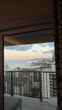 View from partial ocean view room